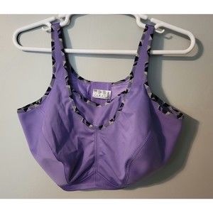 Glamorise Womens No Bounce Camisole Sports Bra Purple Camo 46G